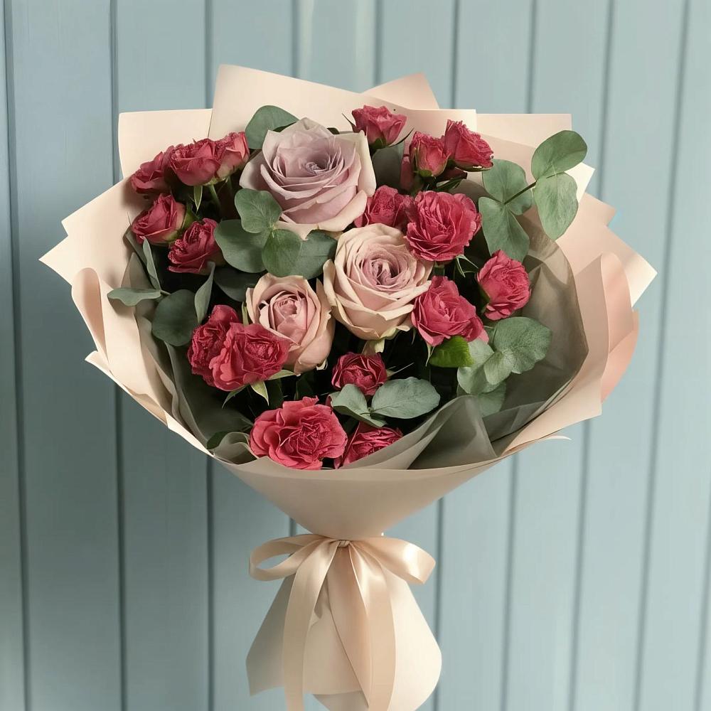 Букет цветов из: Гвоздики и Розы в Онохой