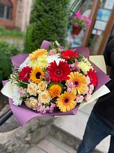 Букет цветов из:  Герберы, Ромашки, Хризантемы, Розы и Подсолнухи #REPLACE_PRED# Онохой