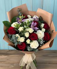 Букет цветов из:  Розы и Альстромерии в Онохой