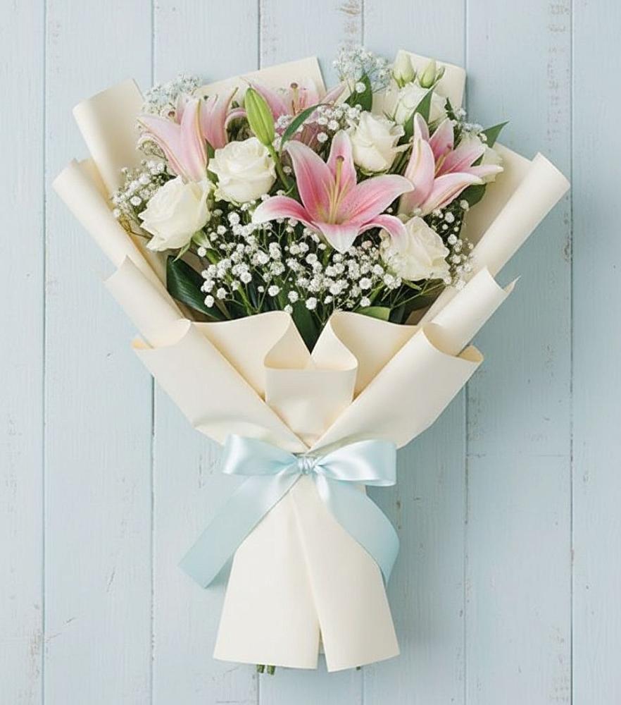 Букет цветов из: Лилии в Онохой