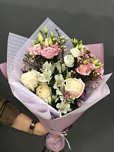 Букет цветов из:  Альстромерии, Розы и Лизиантусы #REPLACE_PRED# Онохой