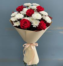 Букет цветов из:  Розы и Хризантемы #REPLACE_PRED# Онохой