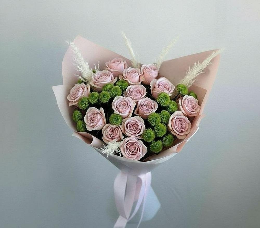 Букет цветов из: Розы и Хризантемы в Онохой