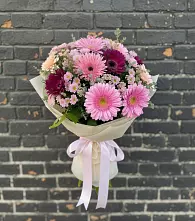 Букет цветов из:  Герберы и Хризантемы в Онохой