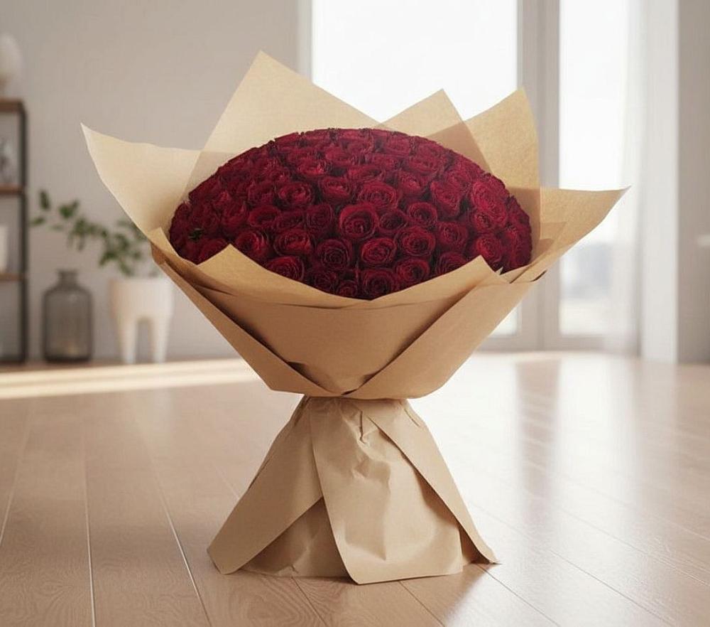 Букет 101 Красная роза в Онохой