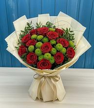 Букет цветов из:  Розы и Хризантемы в Онохой