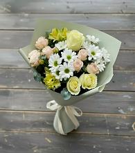 Букет цветов из:  Альстромерии, Розы и Хризантемы в Онохой