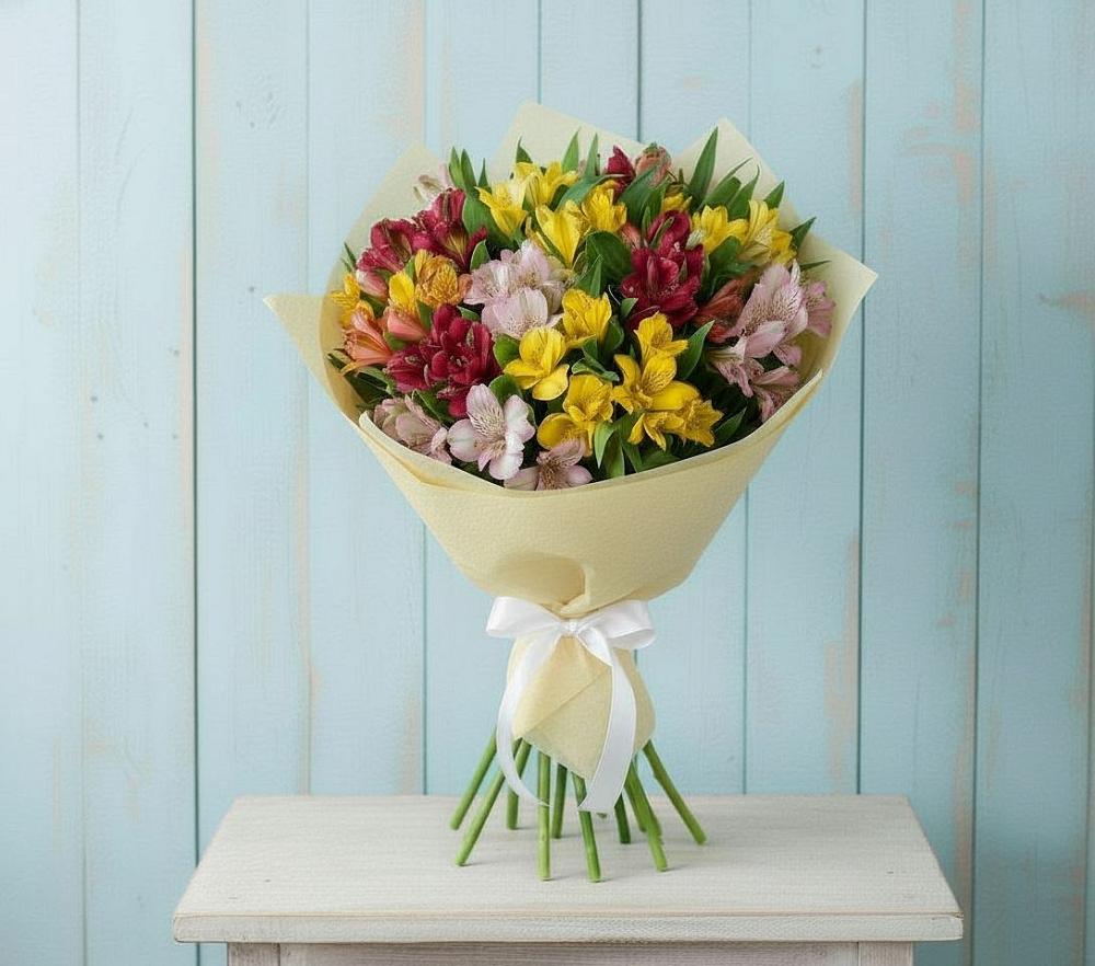 Букет цветов из: Альстромерии в Онохой